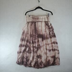 CUTE OPTIONS Brown Tye Dye Skirt Size L